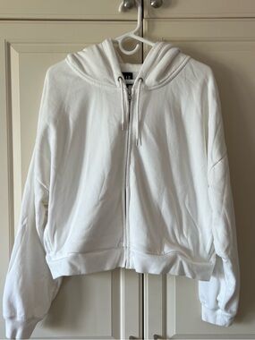 GAP White Zip-Up Hoodie